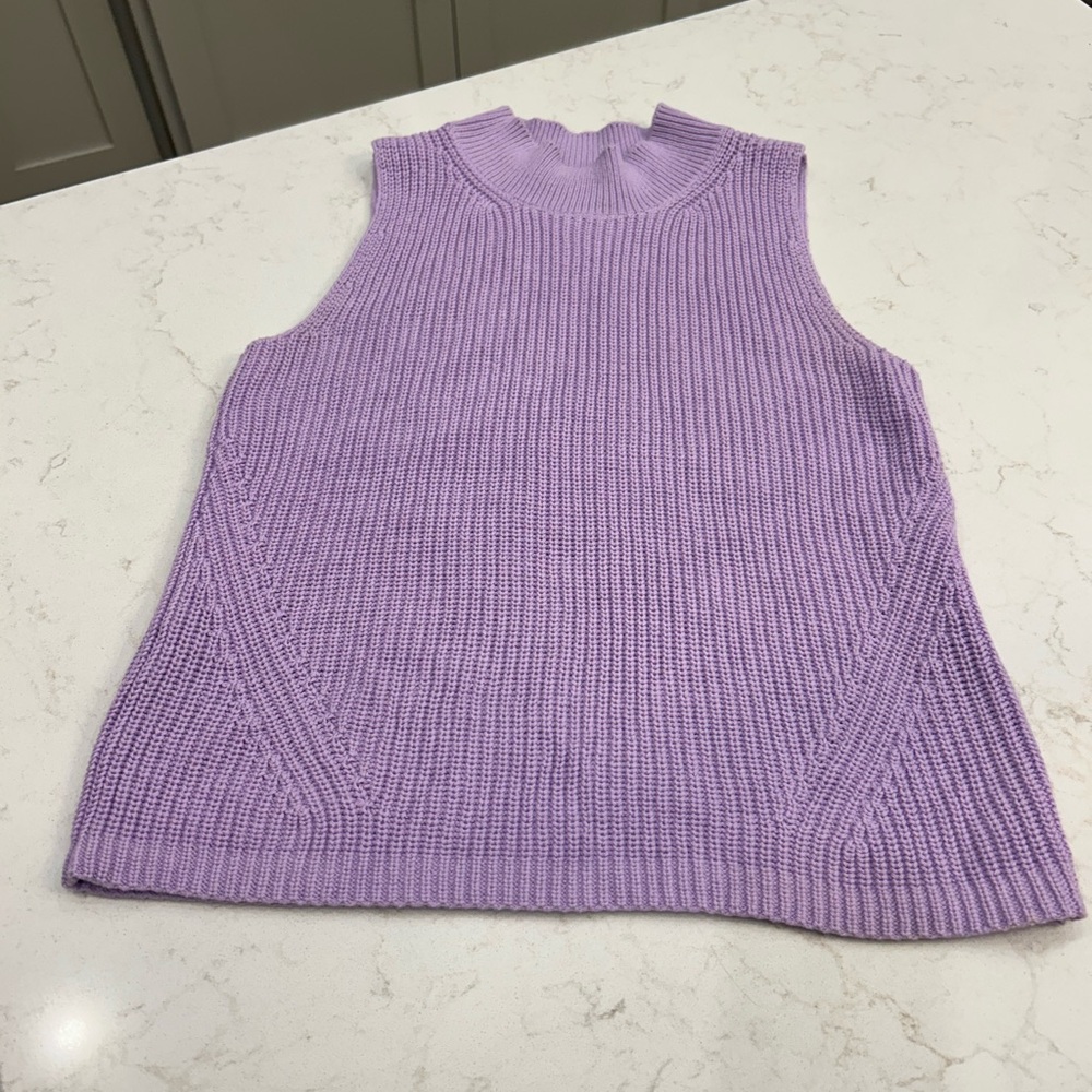 LOFT Lilac Ribbed Sweater - Picture 3 of 8